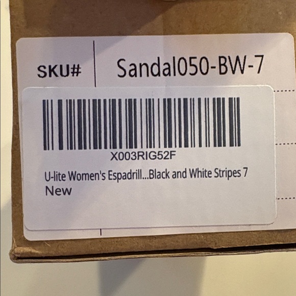 Women's Beige Espadrille Flats with Black Accents - Picture 6 of 6